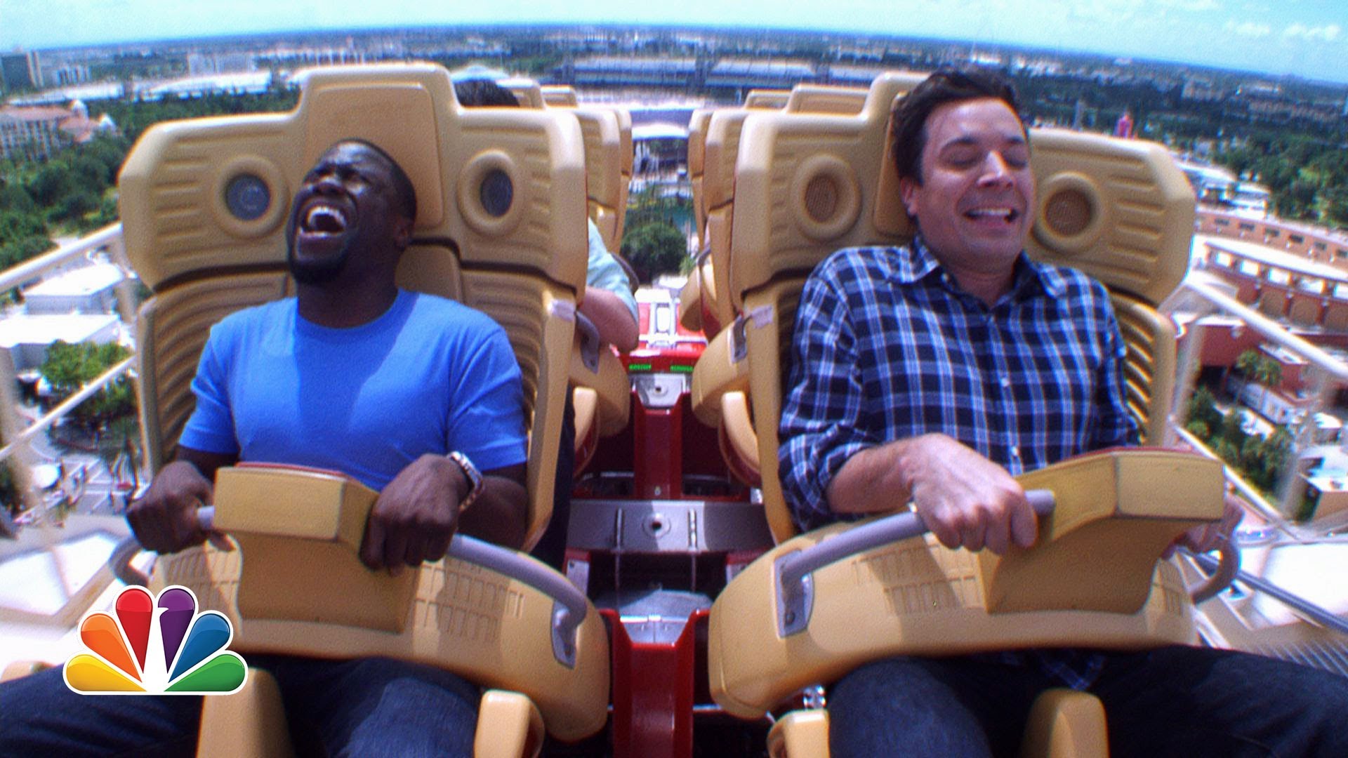 Jimmy and Kevin Hart Ride a Roller Coaster на пляже