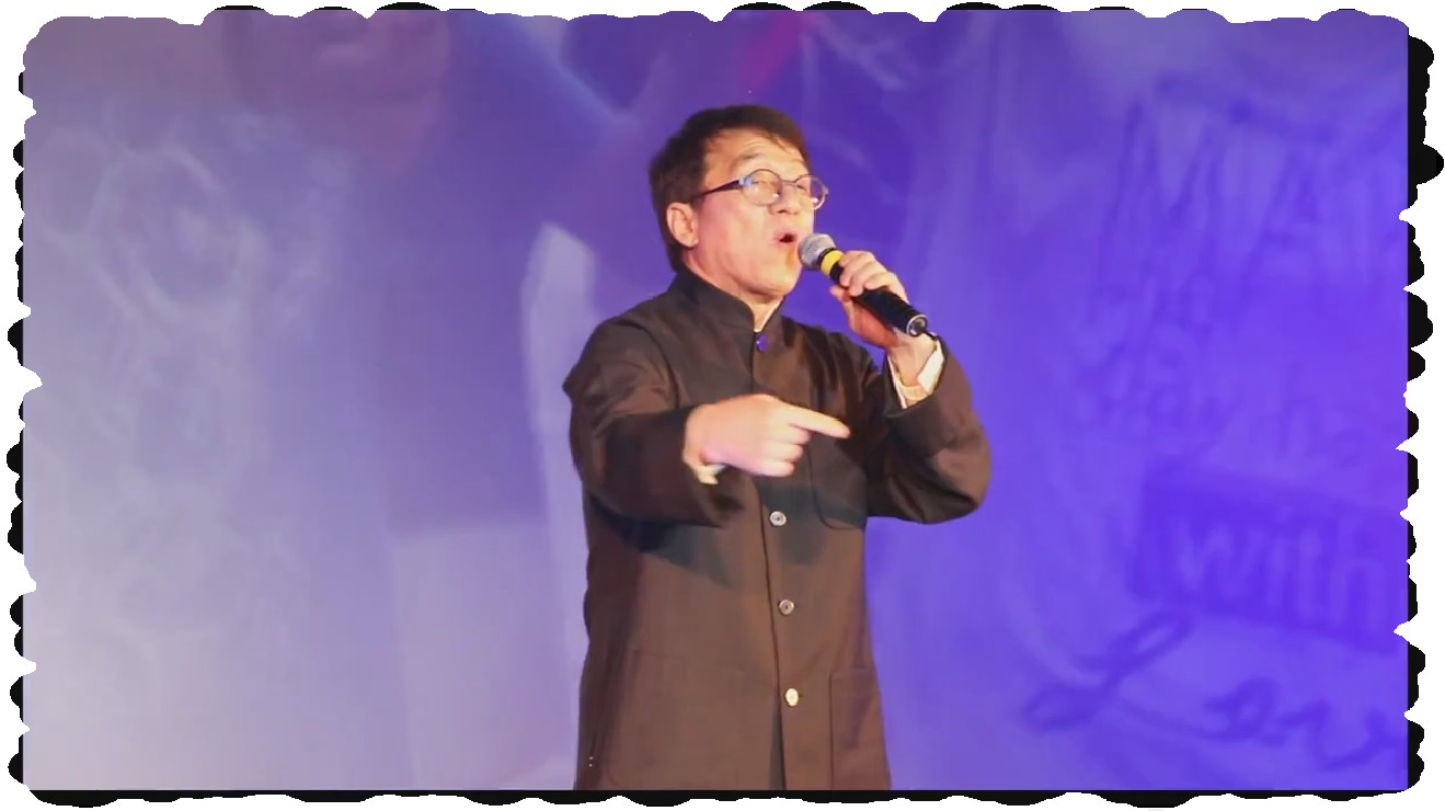 Джеки Чан спел на представиление  фильма  в Москве . Отпетые напарники .